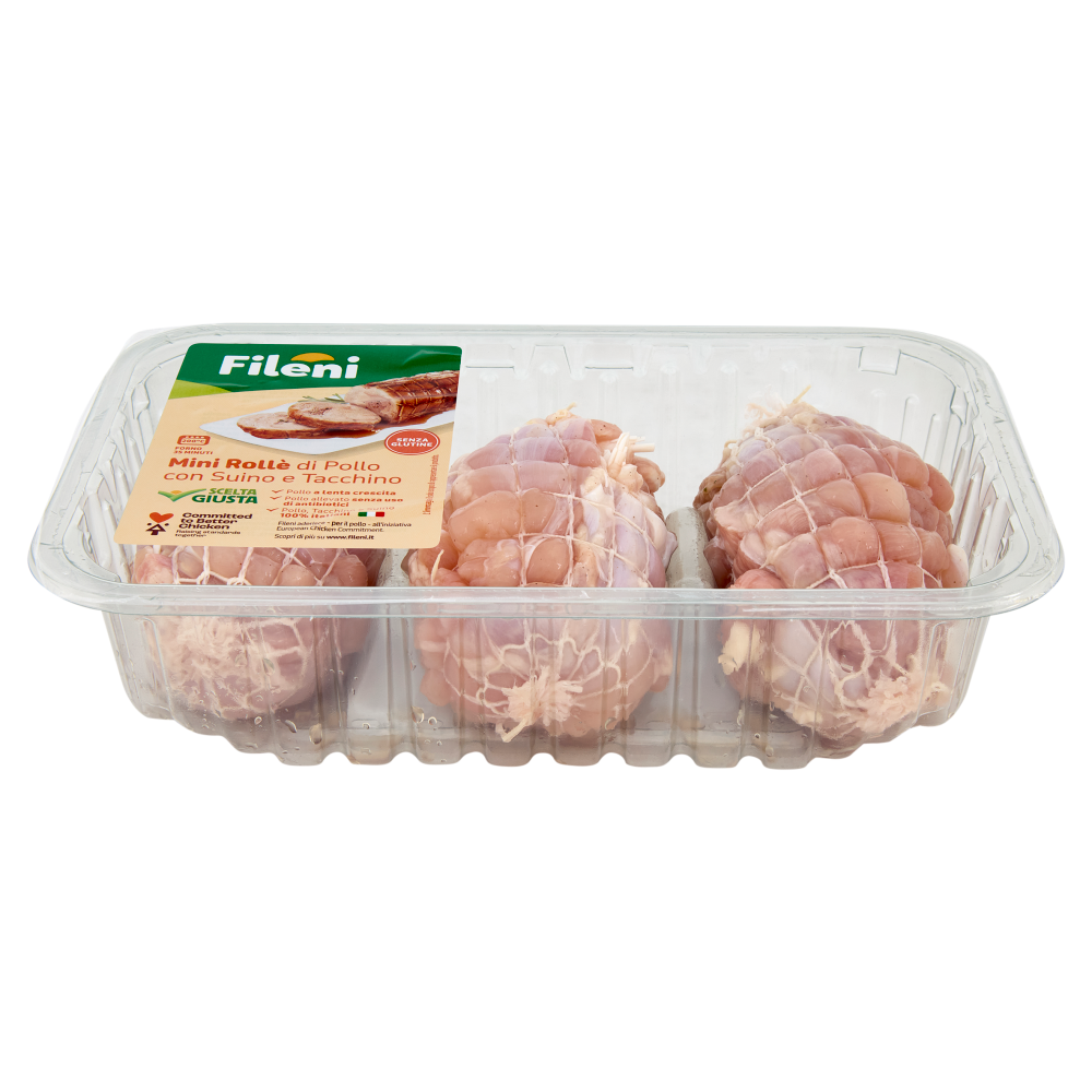 Fileni Mini Roll&egrave; di Pollo con Suino e Tacchino 0,600 kg