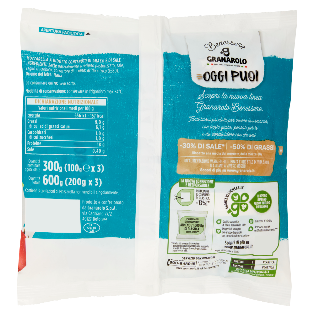 Granarolo Benessere Oggi Puoi Mozzarella 3 x 100 g