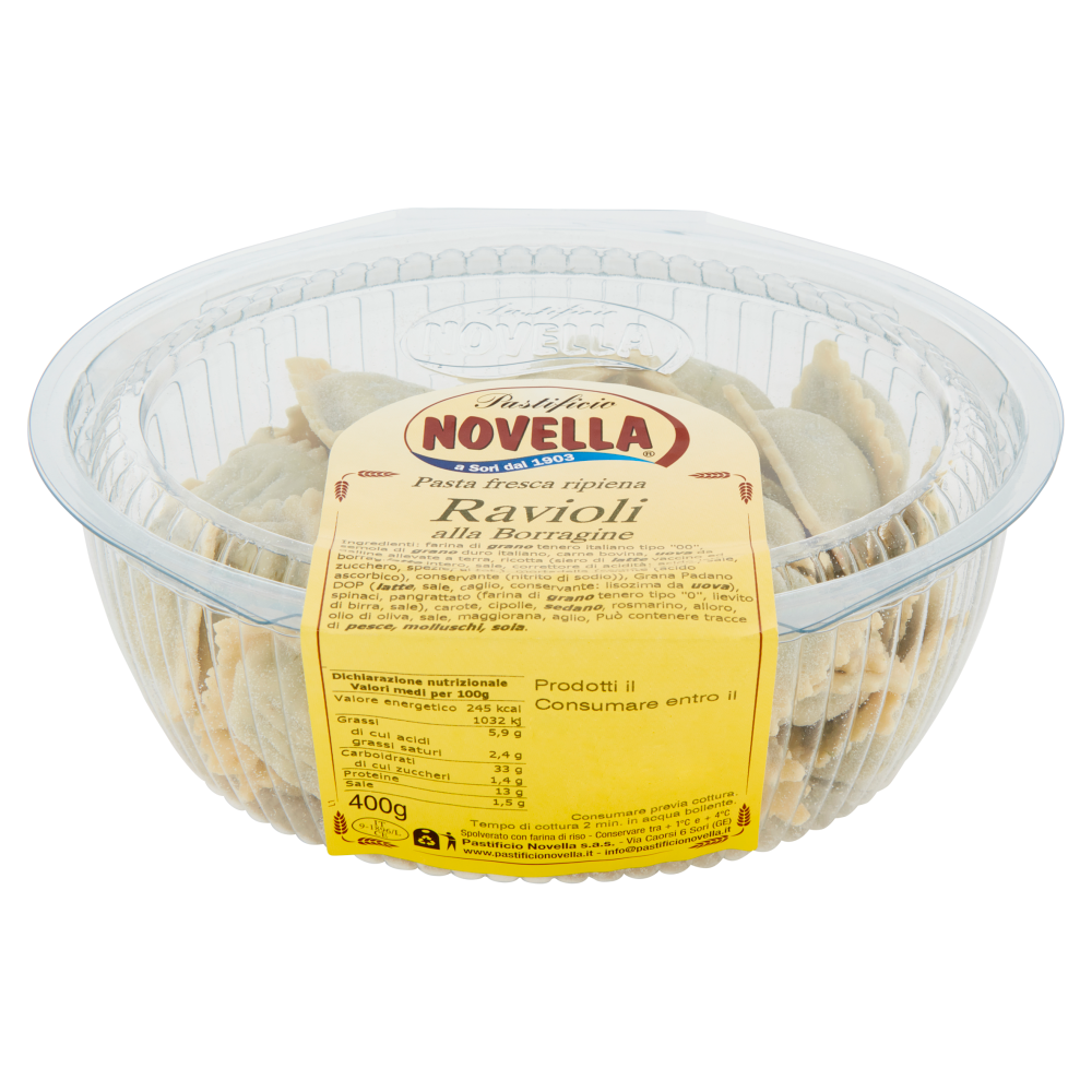 Pastificio Novella Ravioli alla Borragine 400 g