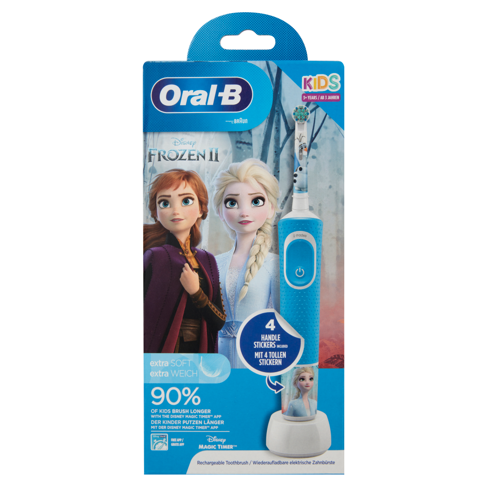 Oral-B Spazzolino Elettrico Ricaricabile Kids Disney Frozen II Vitality D100