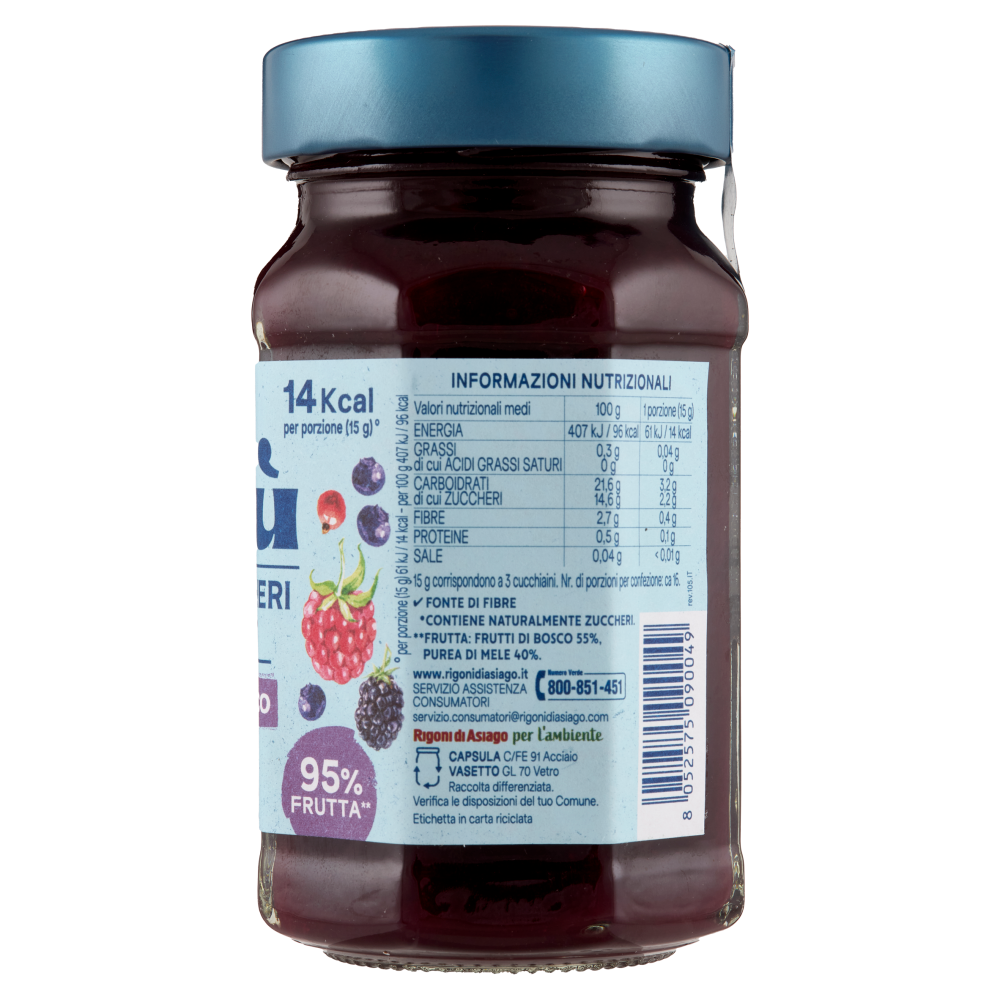 Rigoni di Asiago Natù Senza Zuccheri Aggiunti° Frutti di bosco bio 240 g
