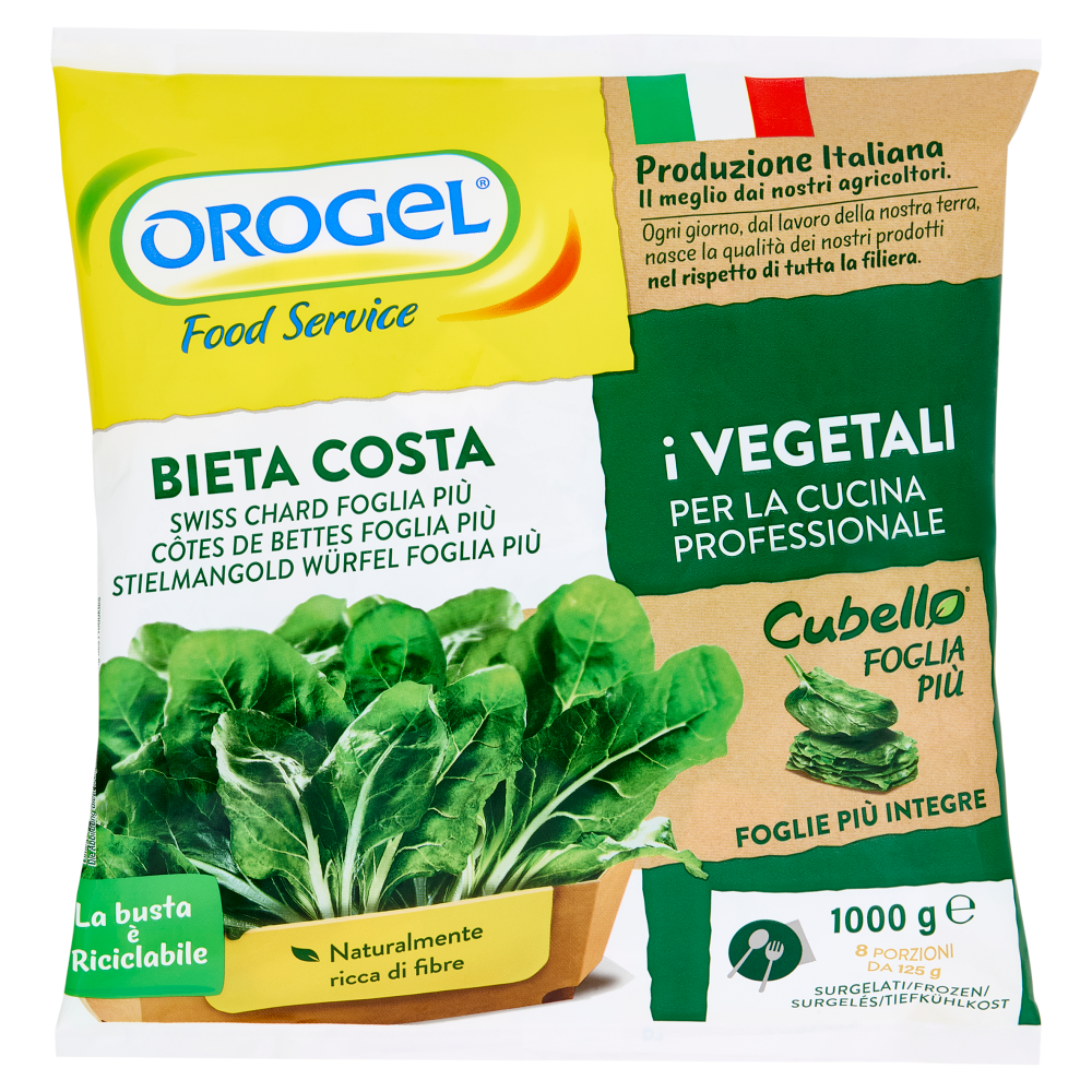 Orogel Cubello Bieta Costa Foglia Pi&ugrave; Surgelati 1000 g