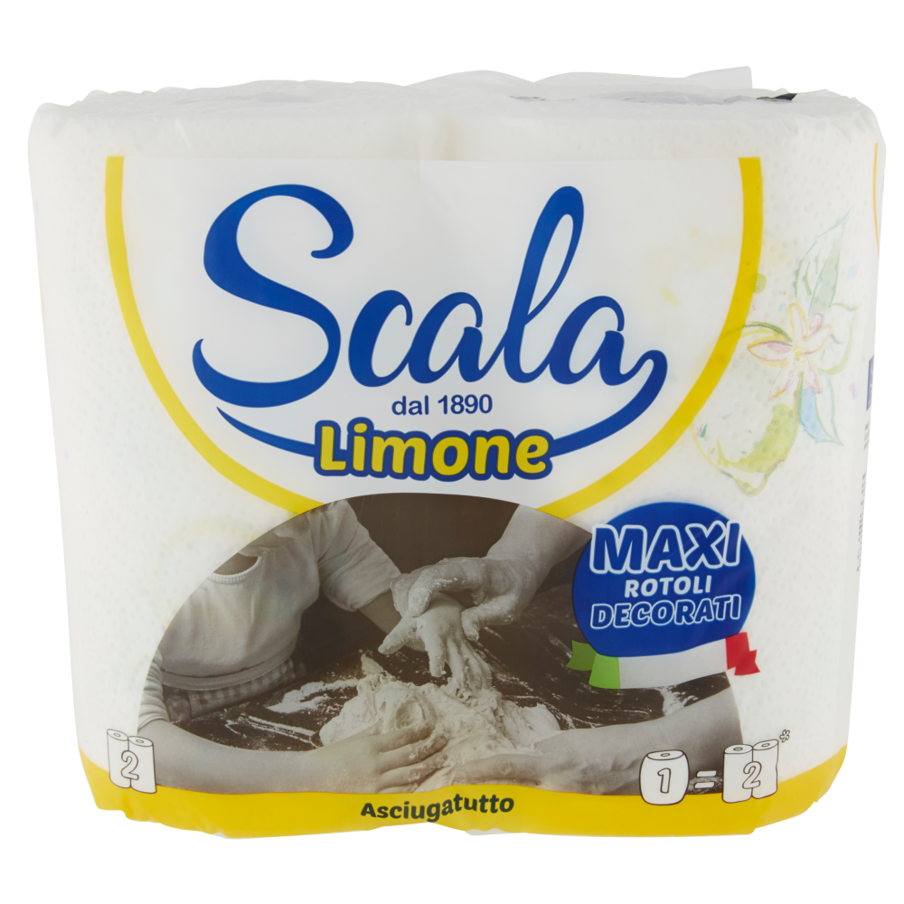 Scala Limone Asciugatutto Maxi Rotoli Decorati 2 pz