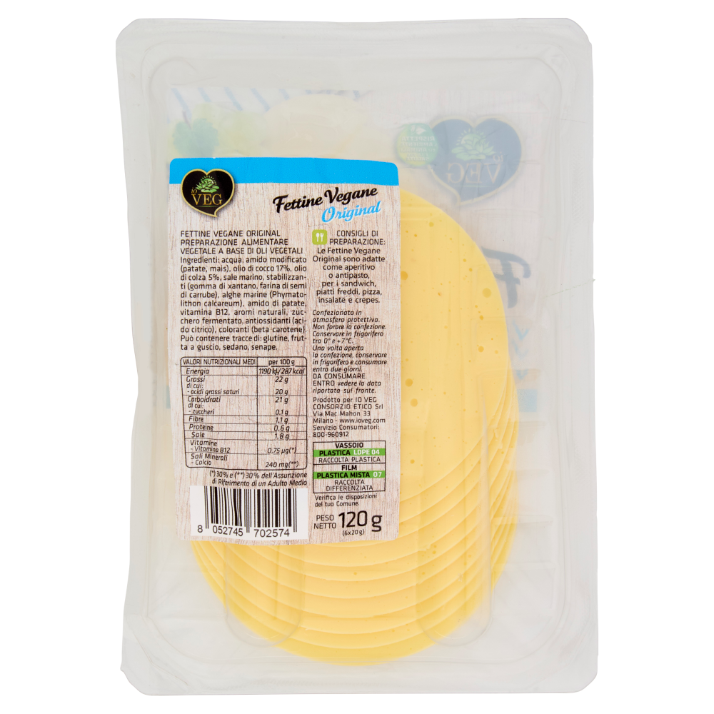 io VEG Fettine Vegane Original 6 x 20 g