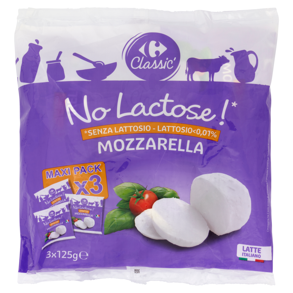 Carrefour Classic Mozzarella Senza Lattosio 3 x 125 g
