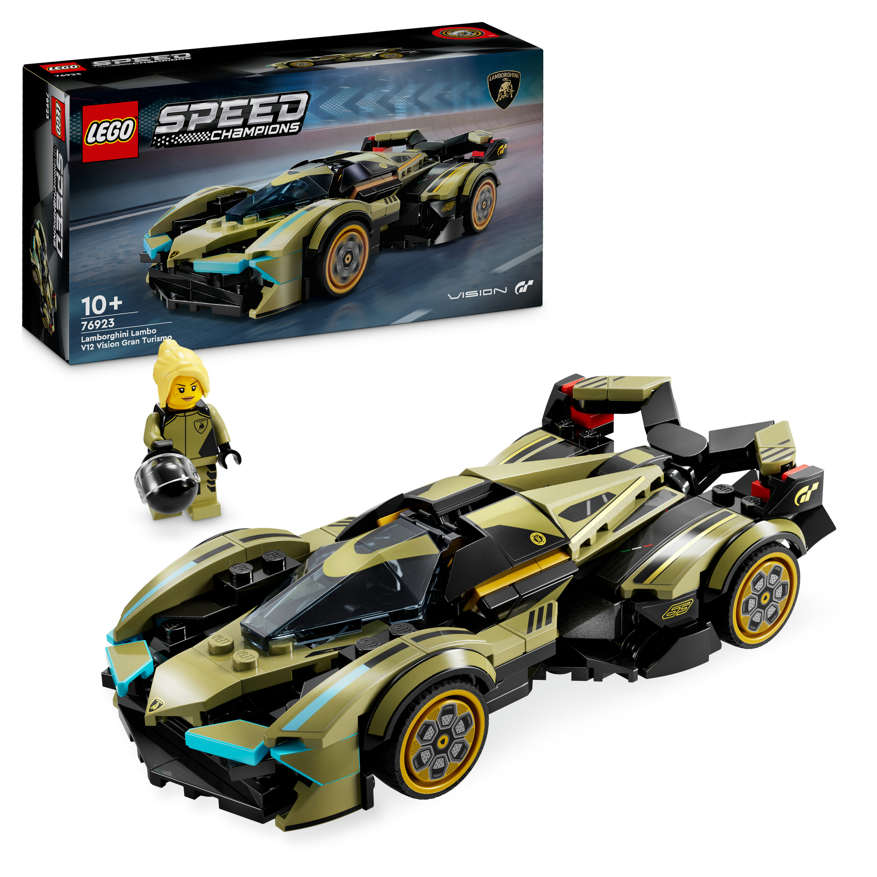 LEGO Speed Champions 76923 Super Car Lamborghini Lambo V12 Vision GT, Macchina Giocattolo da Collezione per Bambini 10+ Anni