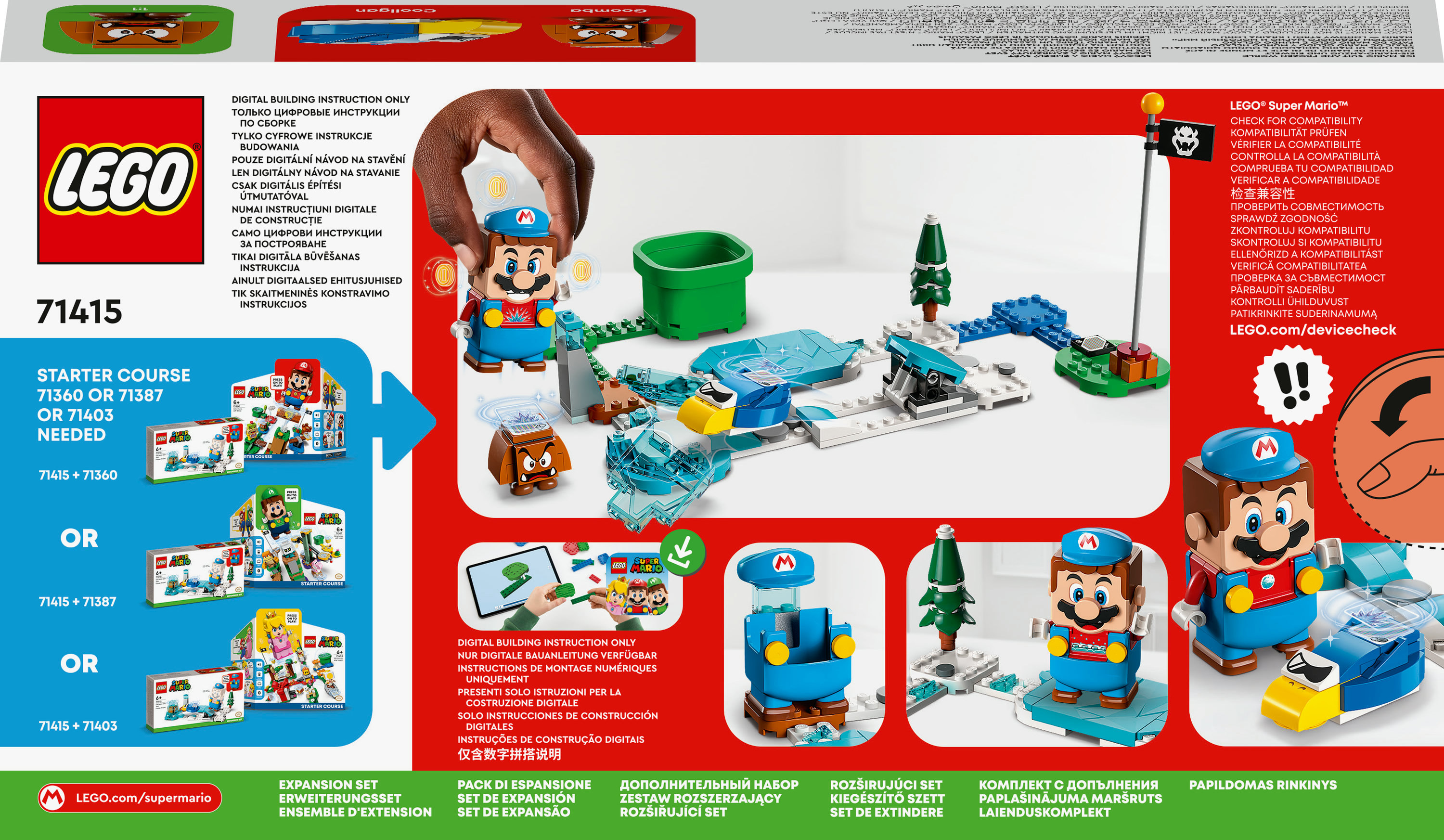 LEGO Super Mario Pack di espansione Costume di Mario ghiaccio e Mondo ghiacciato