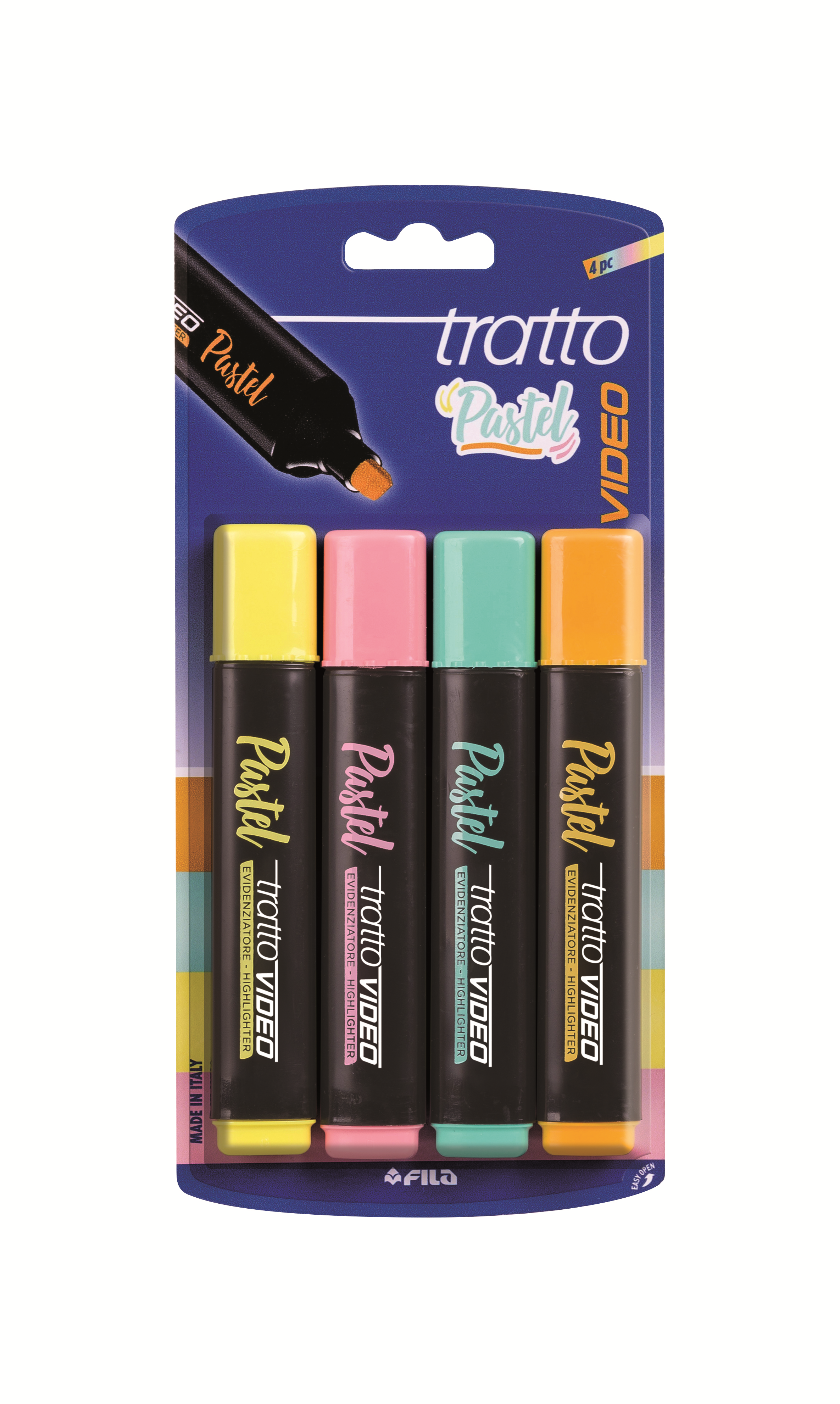 Tratto Video Pastel 4 pz Colori assortito