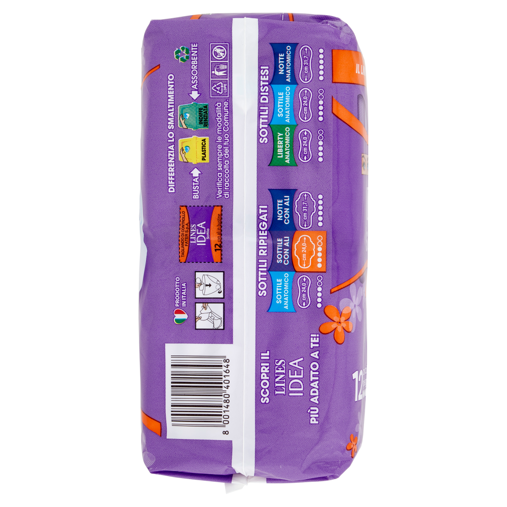 Lines Idea Sottile con ali ripiegato 12 pz