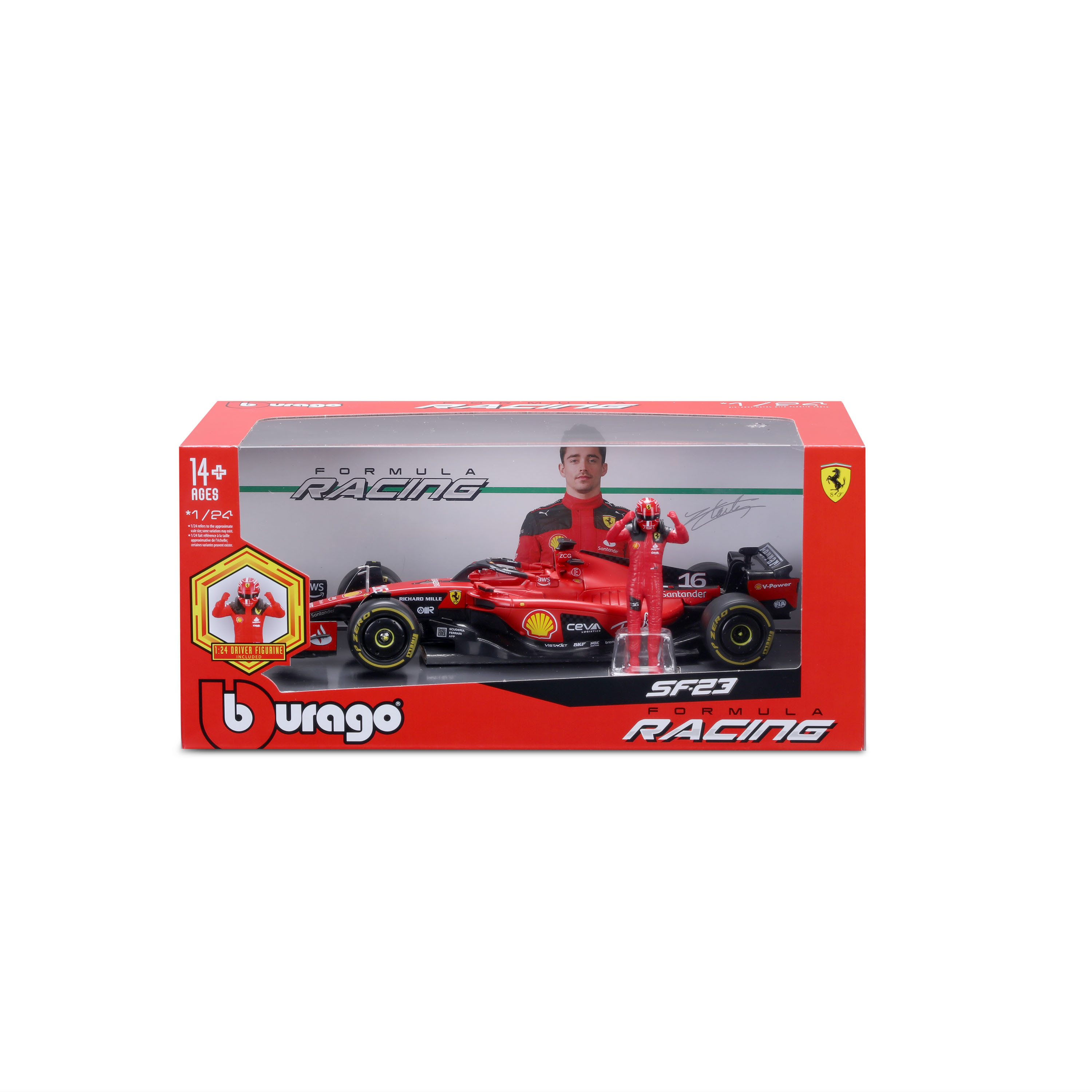 BBURAGO Ferrari Sf-23 #16 Charles Leclerc F1 2023 Modello auto sportiva Preassemblato 1:24