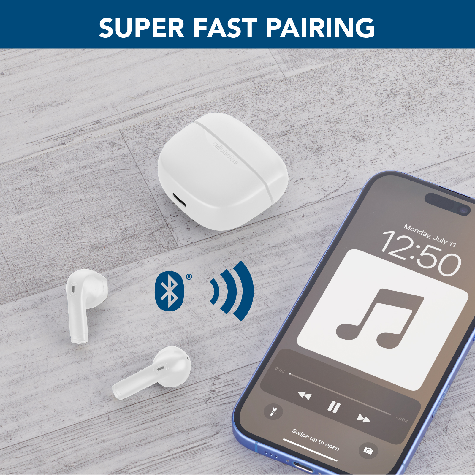 Cellularline Core Auricolare Bluetooth TWS con custodia di ricarica e display led
