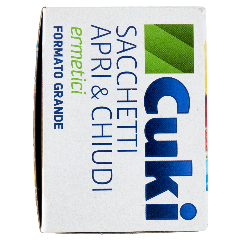 Cuki Conserva Sacchetti Apri & Chiudi ermetici Formato Grande - 3L- 27 x 25 cm 10 pz