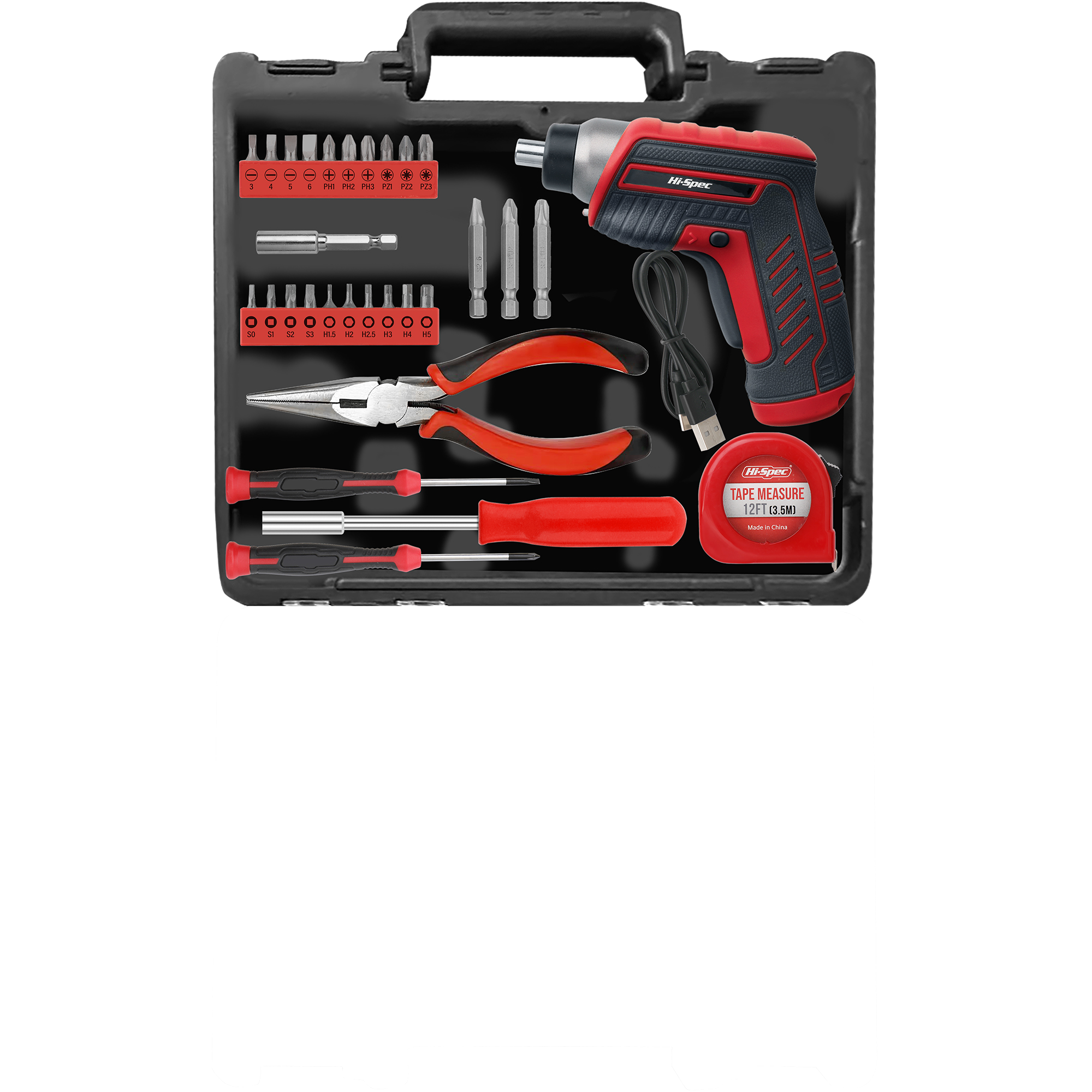 Carrefour Valigetta con avvitatore elettrico e utensili