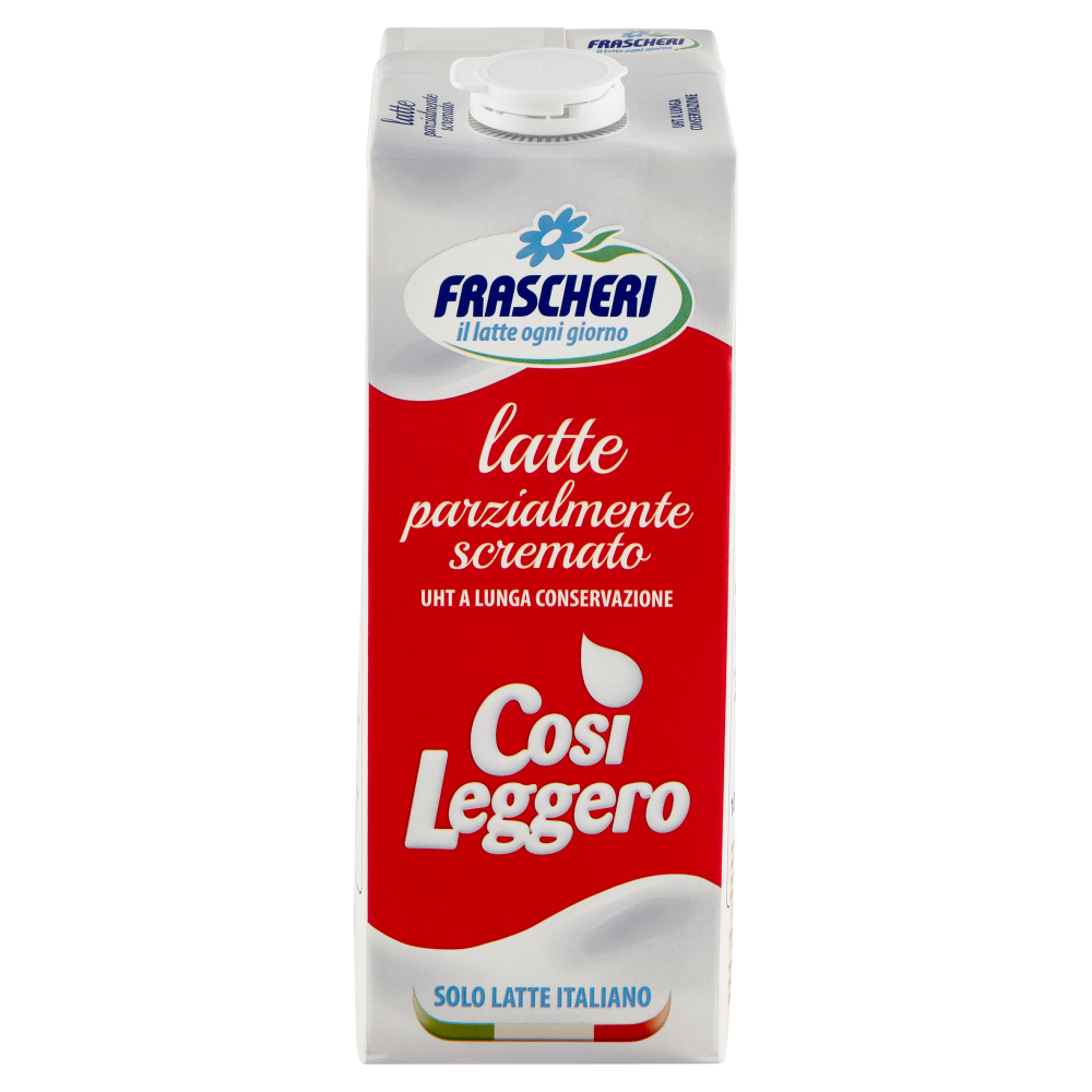 Frascheri latte parzialmente scremato UHT a Lunga Conservazione Cos&igrave; Leggero 1000 ml