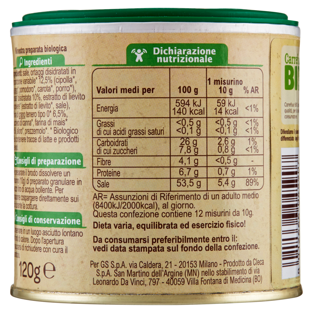 Carrefour Bio Brodo granulare Vegetale biologico 120 g