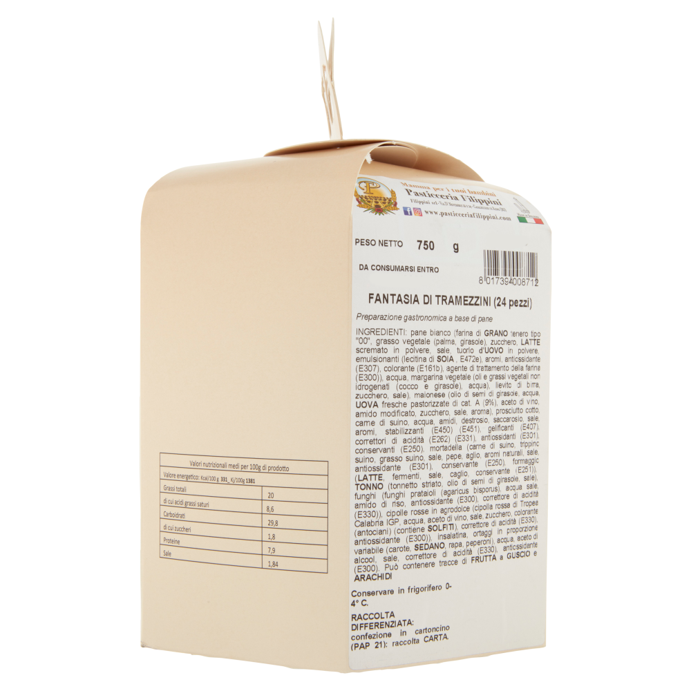 Pasticceria Filippini Fantasia di Tramezzini 750 g