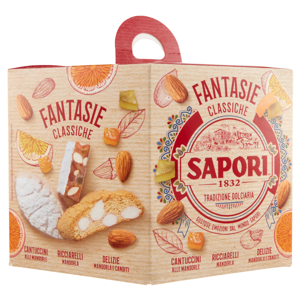 Sapori Fantasie Classiche Cantuccini alle Mandorle, Ricciarelli, Delizie Mandorla e Canditi 381 g