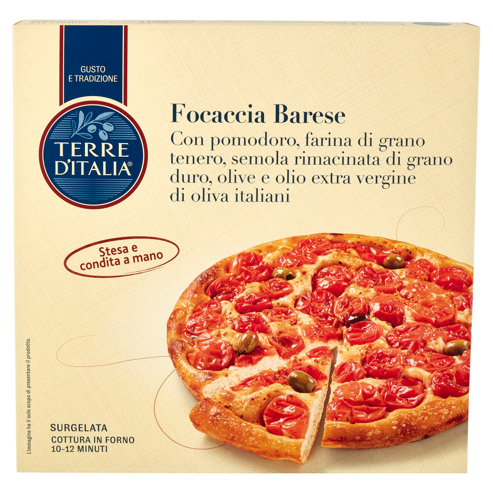Terre d'Italia Focaccia Barese Surgelata 730 g