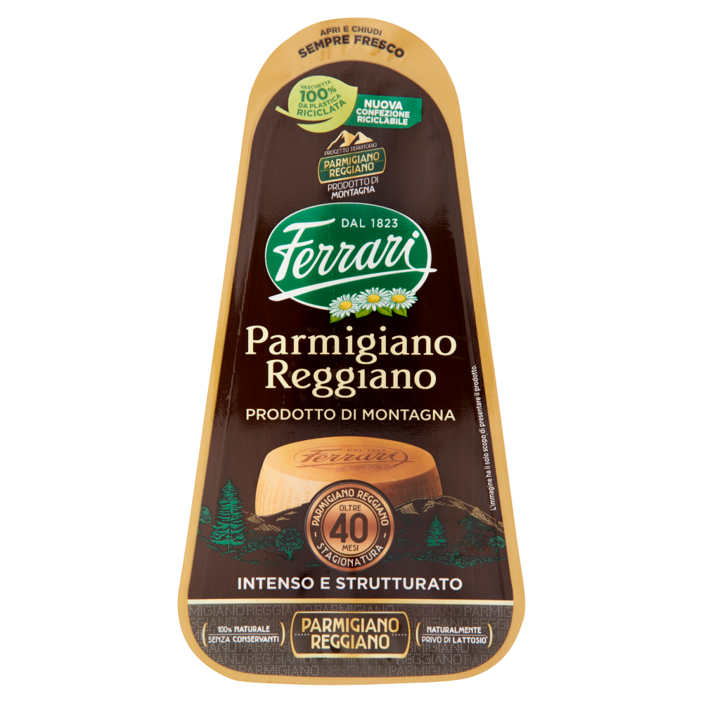 Ferrari&nbsp;Parmigiano Reggiano DOP Prodotto di Montagna Progetto Territorio Oltre 40 Mesi 150g