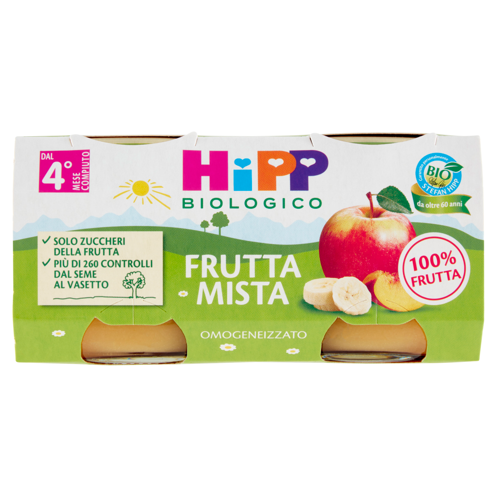 HiPP Biologico Frutta Mista Omogeneizzato 2 x 80 g