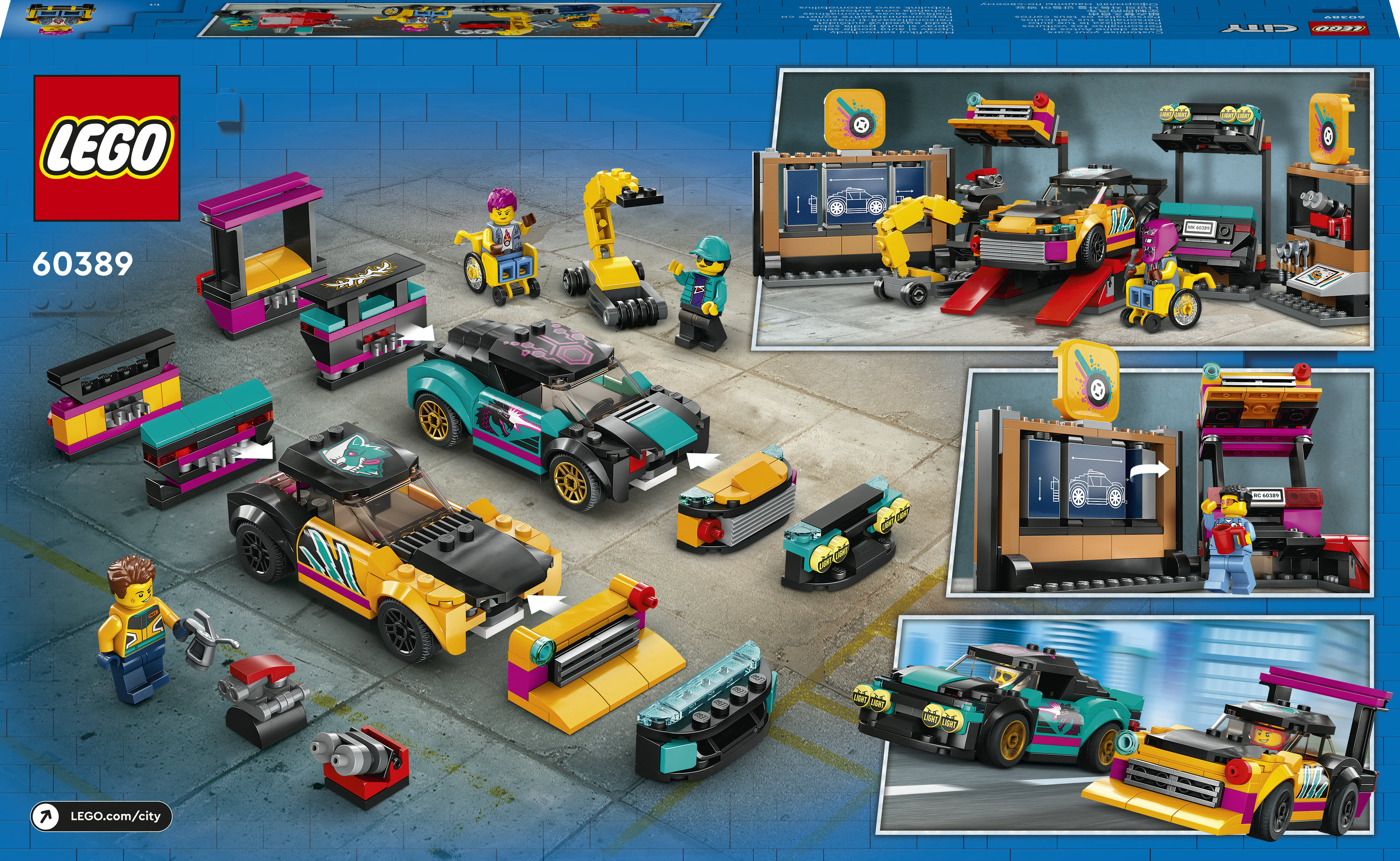 LEGO City Garage auto personalizzato