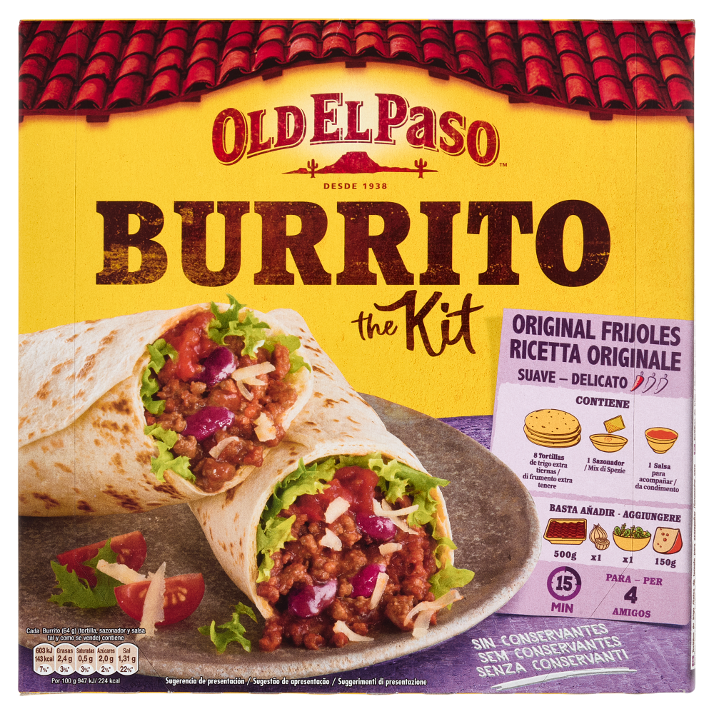Old El Paso Burrito the Kit Original Frijoles 510 g