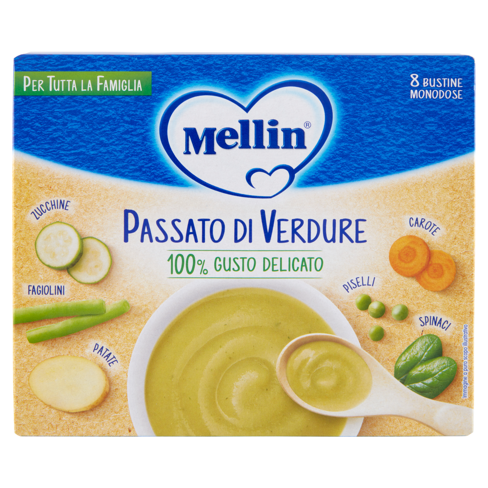 MELLIN Passato di verdure (8 bustine monodose da 13g) 104 g
