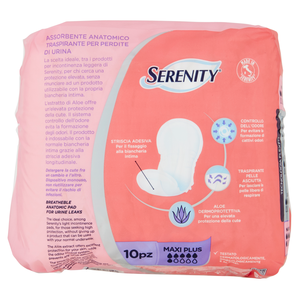 Serenity Assorbente anatomico Traspirante Maxi Plus 10 pz