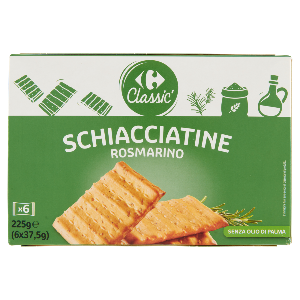 Carrefour Classic Schiacciatine Rosmarino 6 x 37,5 g