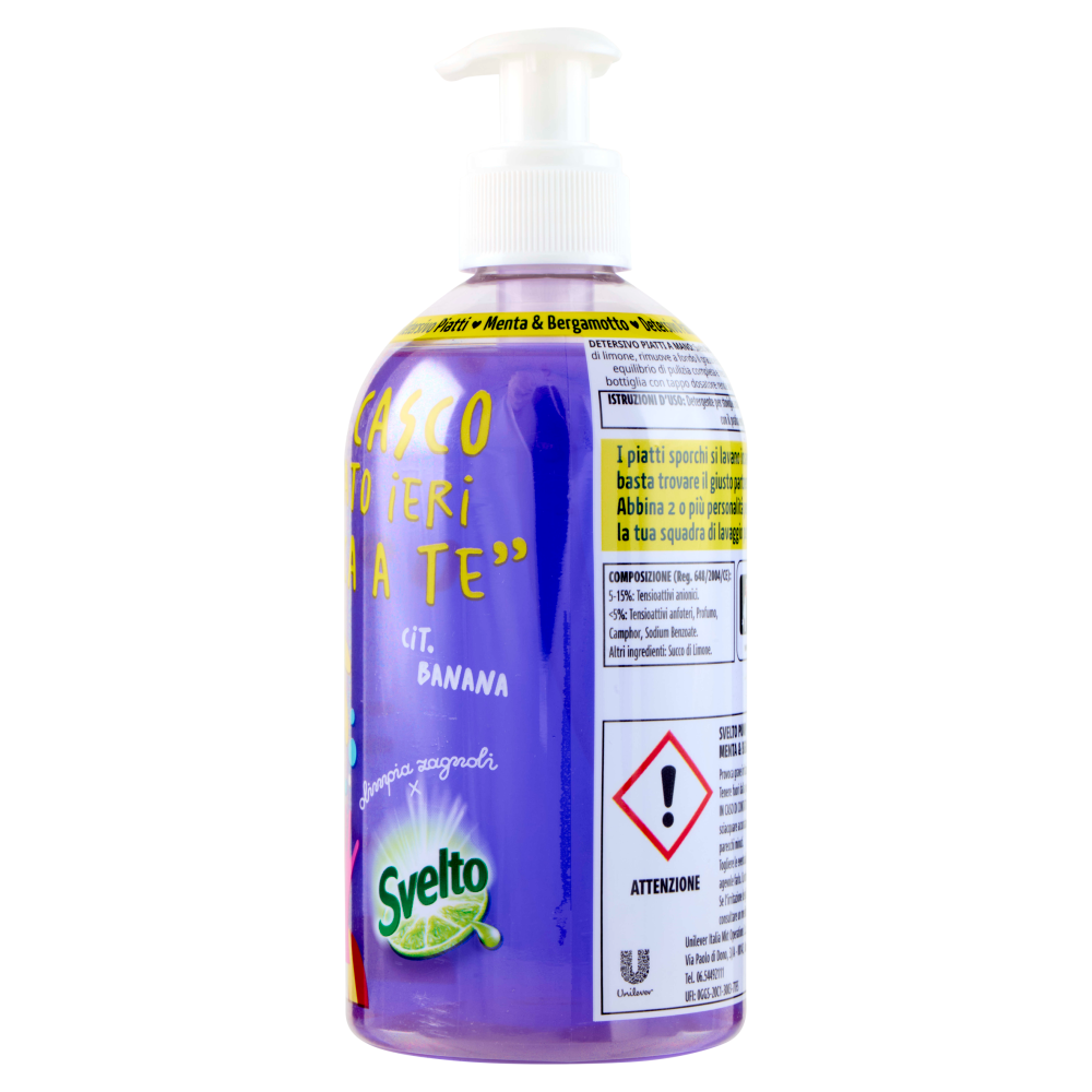 Svelto Detersivo Piatti Menta & Bergamotto 450 ml