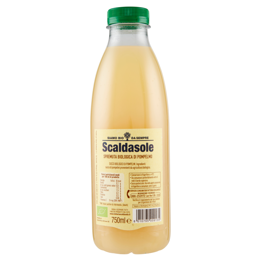 Scaldasole la Nostra Spremuta Biologica 100% Pompelmo 750 ml