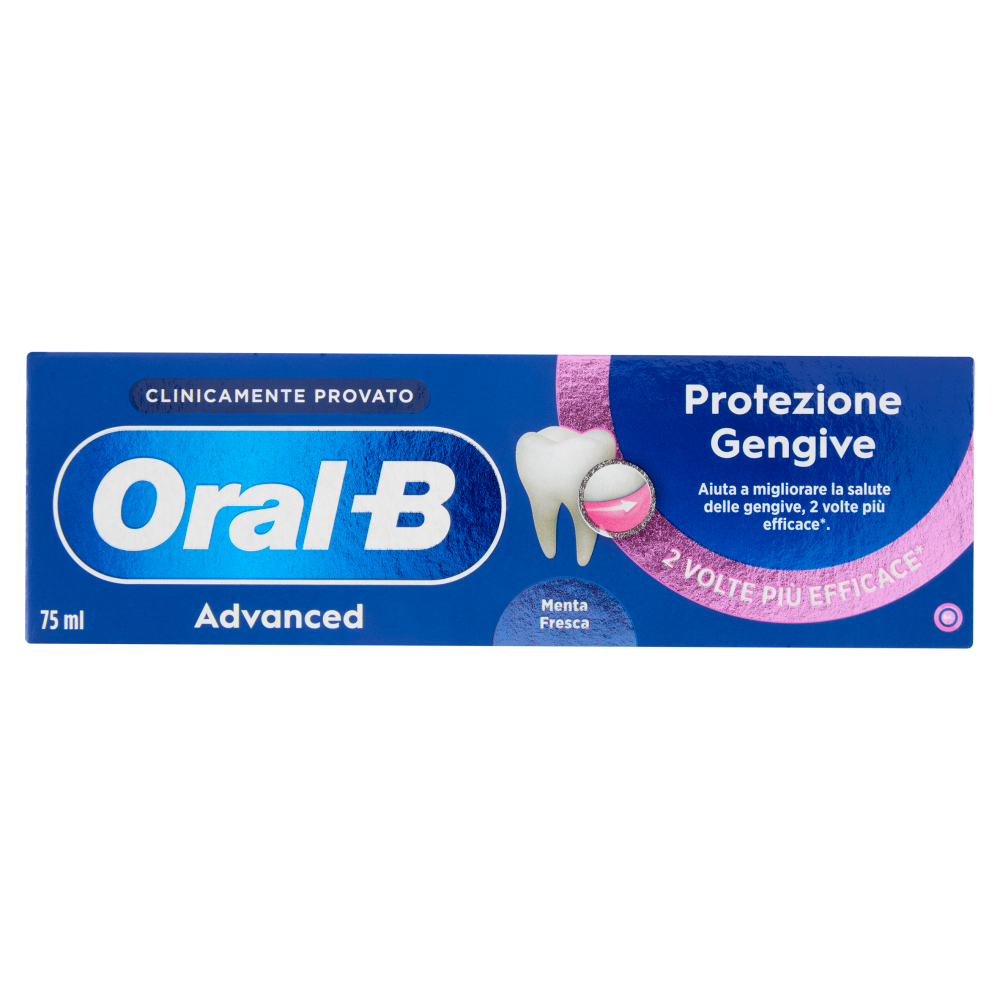Oral-B Advanced Dentifricio Protezione Gengive Menta Fresca 75 ml