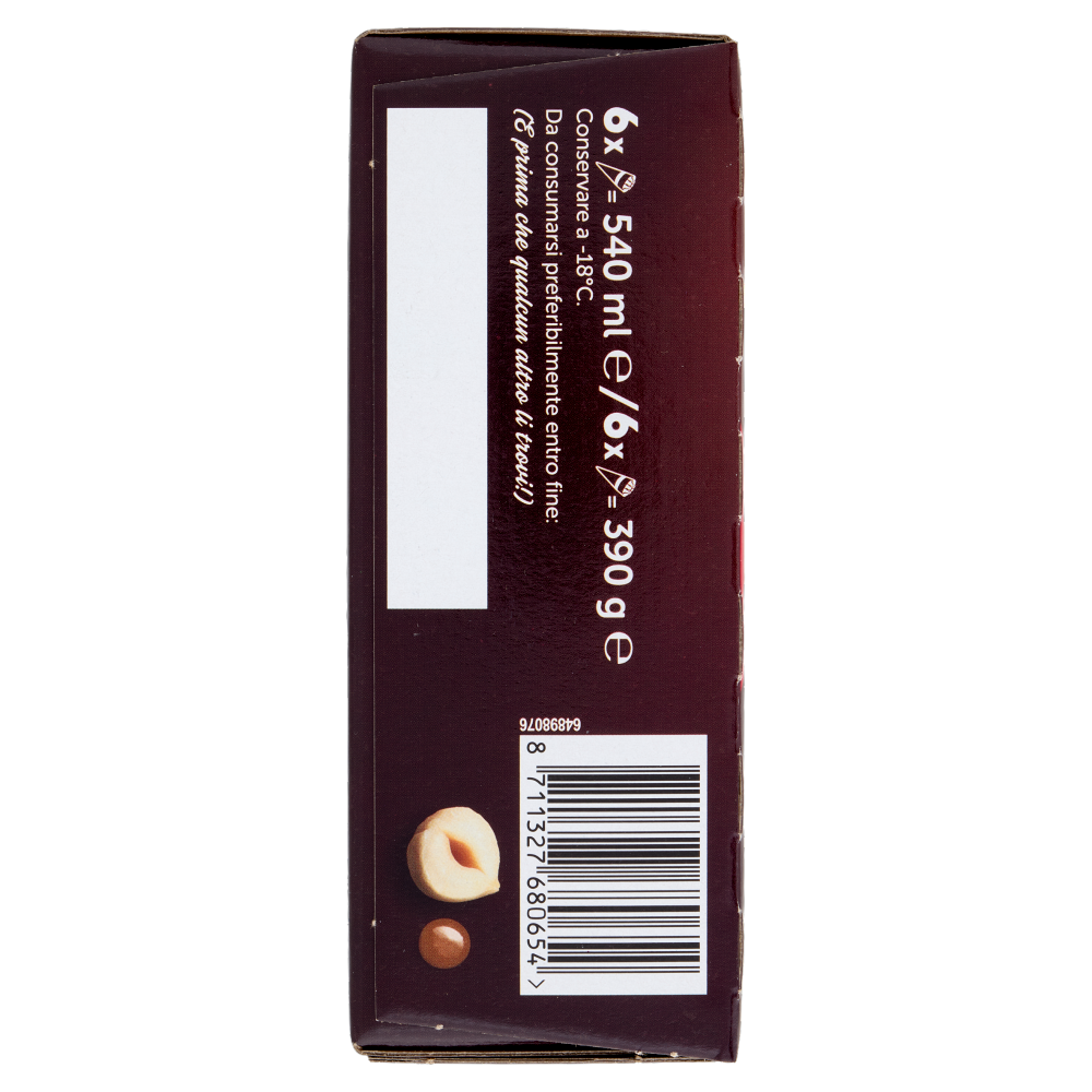 Cornetto Algida Max Nocciola & Cioccolato 6 Gelati 390 g
