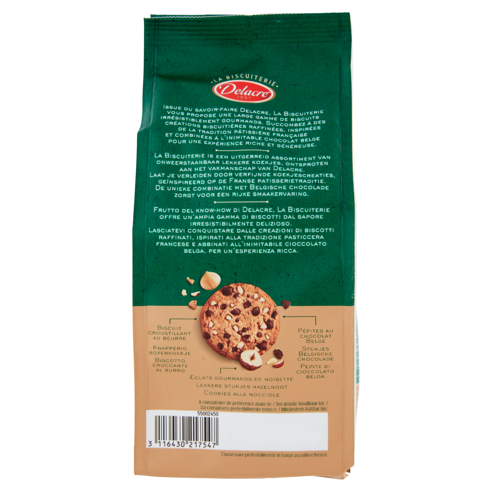 Delacre Cookies Classique Noisette Hazelnoot-Nocciola 136 g