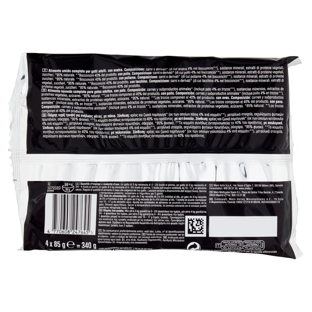 Sheba Delicatezze in gelatina cibo umido gatto Selezione Delicata 4x85g