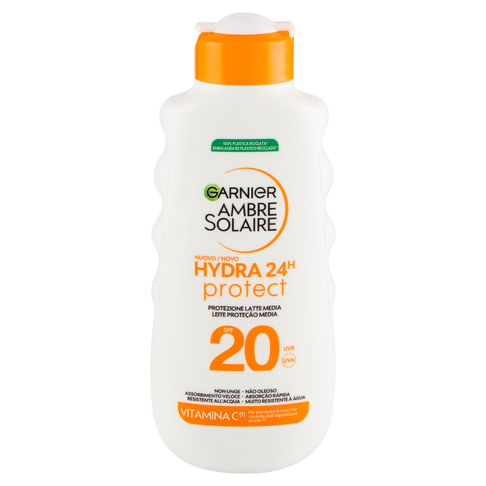 Garnier Ambre Solaire Hydra 24H Protect Protezione Latte Media SPF20 175 ml