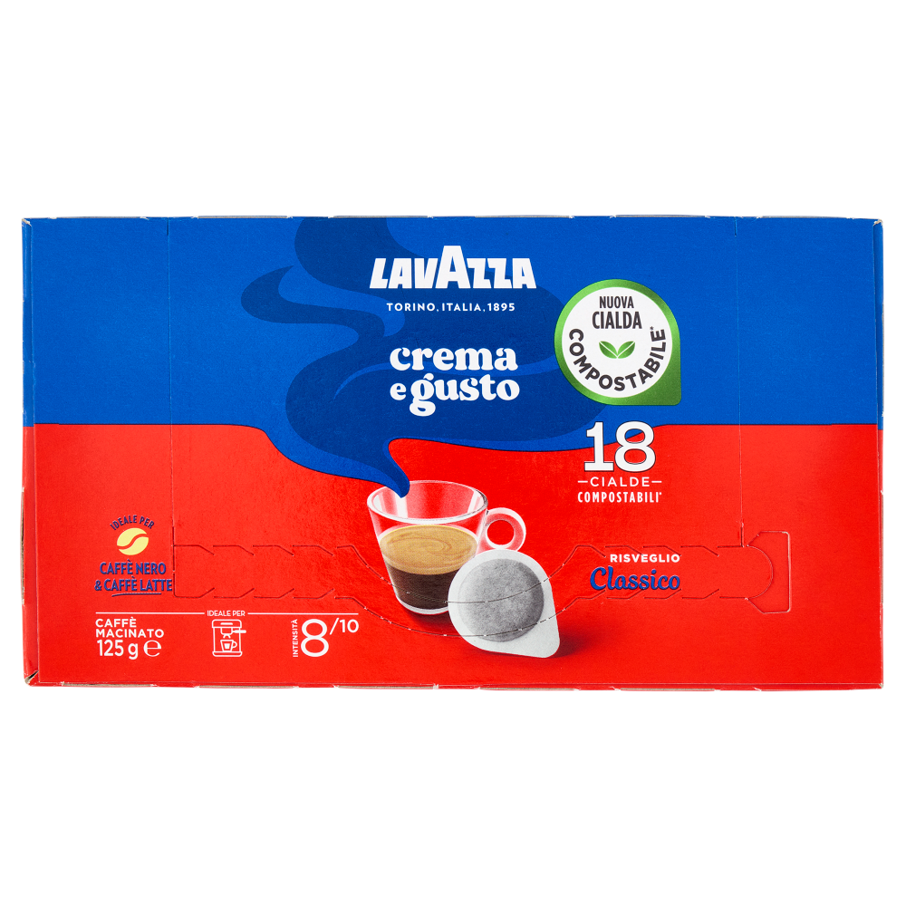 Lavazza crema e gusto Classico 18 Cialde Compostabili* 125 g