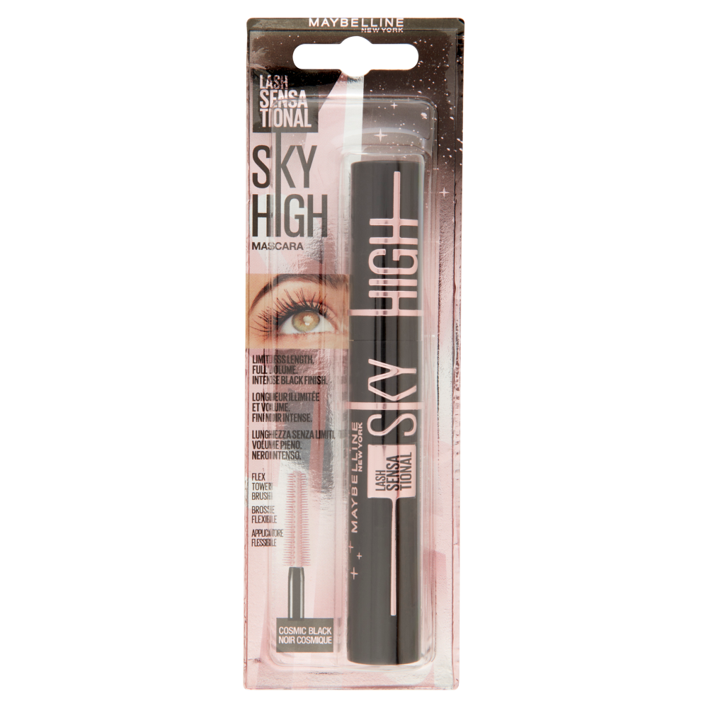 Maybelline New York Mascara Ciglia Sensazionali Sky High, Volumizzante e Allungante, Black 7,2 ml
