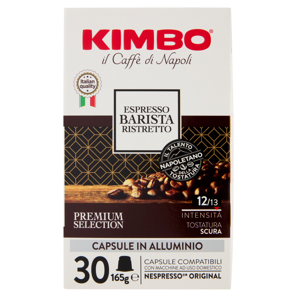 Kimbo Espresso Barista Ristretto Capsule Compatibili con Macchine Nespresso* Original 30 x 5,5 g