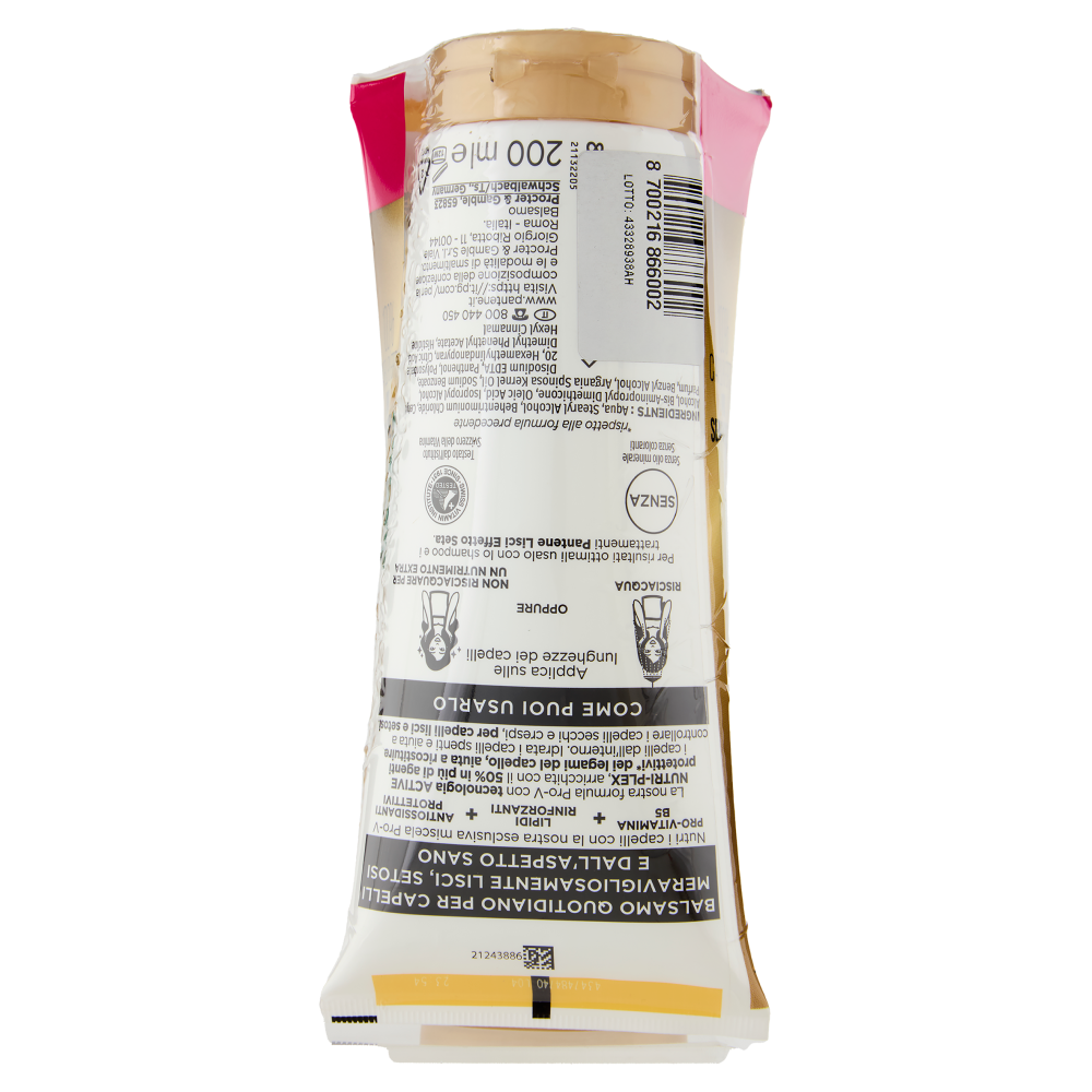 Pantene Pro-V Lisci Effetto Seta Balsamo Active Nutri-Plex 2 x 200 ml