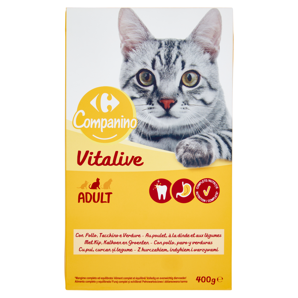 Carrefour Adult Croccantini con pollo e tacchino per gatti 400 g