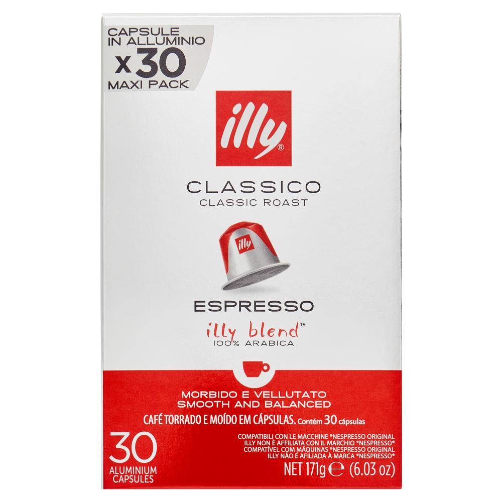 illy Classico Espresso Compatibili con le Macchine *Nespresso Original 30 Capsule in Alluminio 171 g