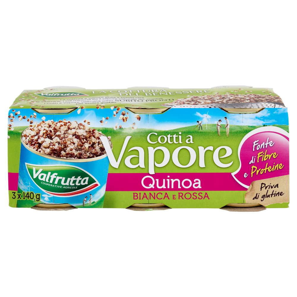 Valfrutta Cotti a Vapore Quinoa Bianca e Rossa 3 x 140 g