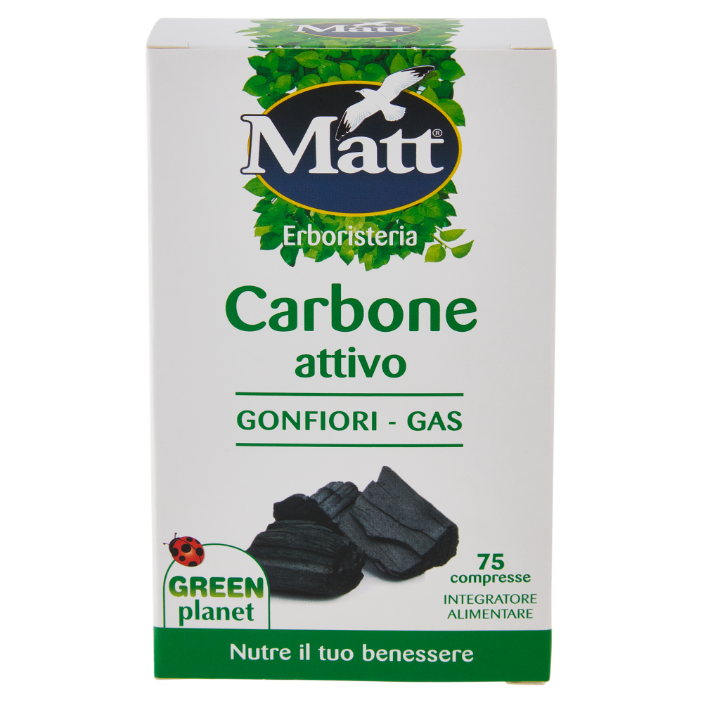Matt Erboristeria Carbone attivo 75 compresse 37,8 g
