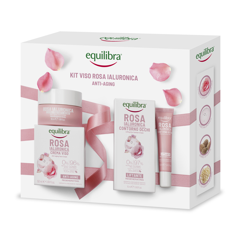 Equilibra® Kit Viso Rosa Ialuronica Anti-aging