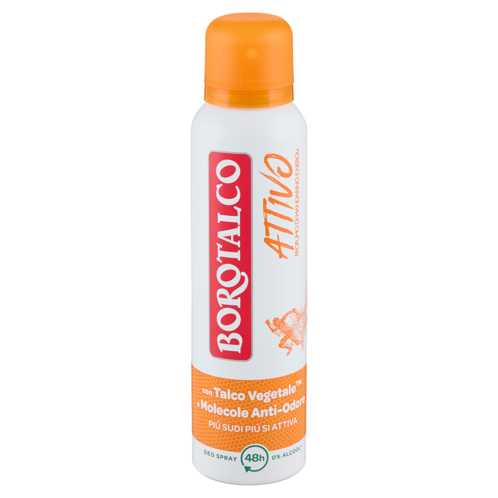 Borotalco Attivo Profumo di Mandarino e Neroli Deo Spray 150 ml