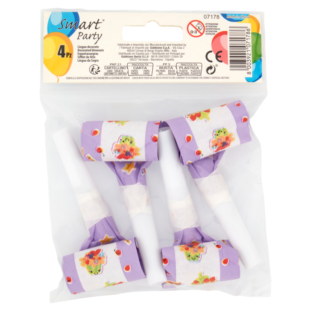 Smart Party Lingue Decorate 4 pz