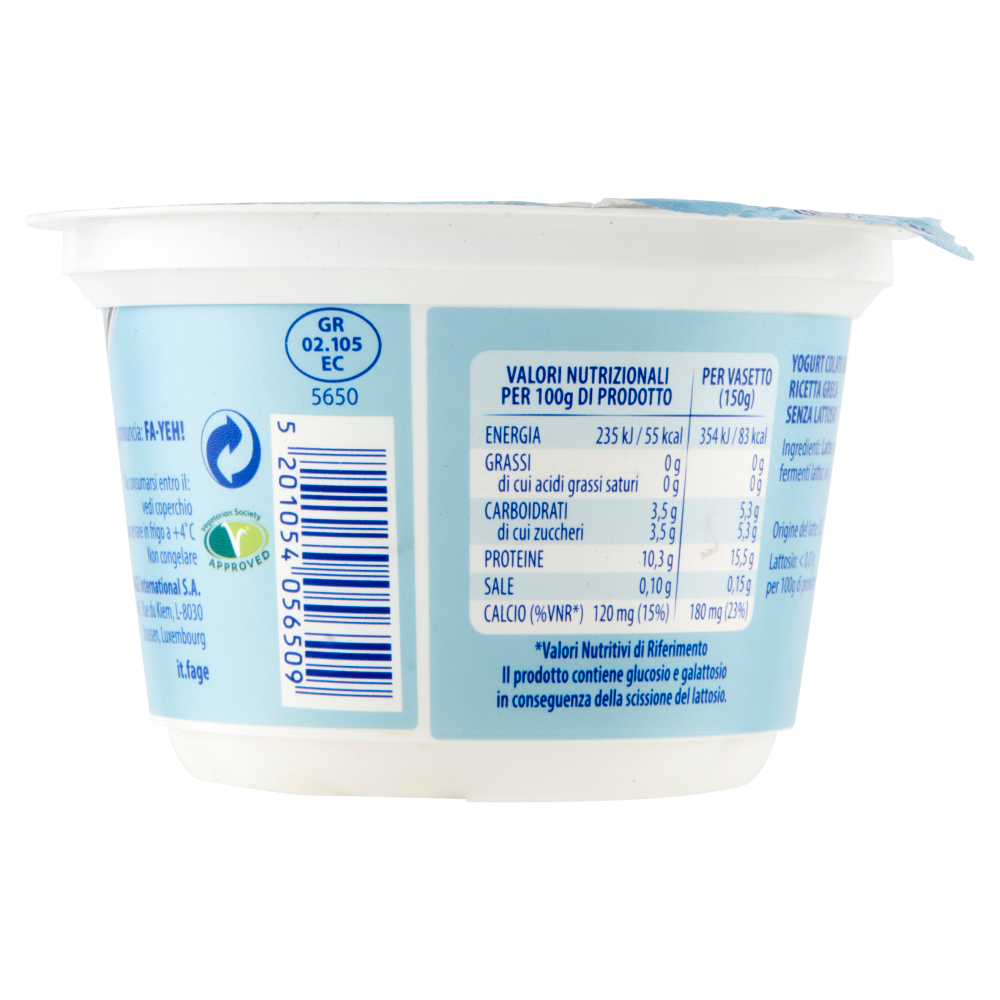 Fage BeFree Senza Lattosio Naturale 150 g