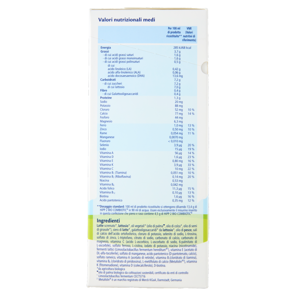 HiPP Bio Combiotic Latte di Proseguimento Bio 2 600 g