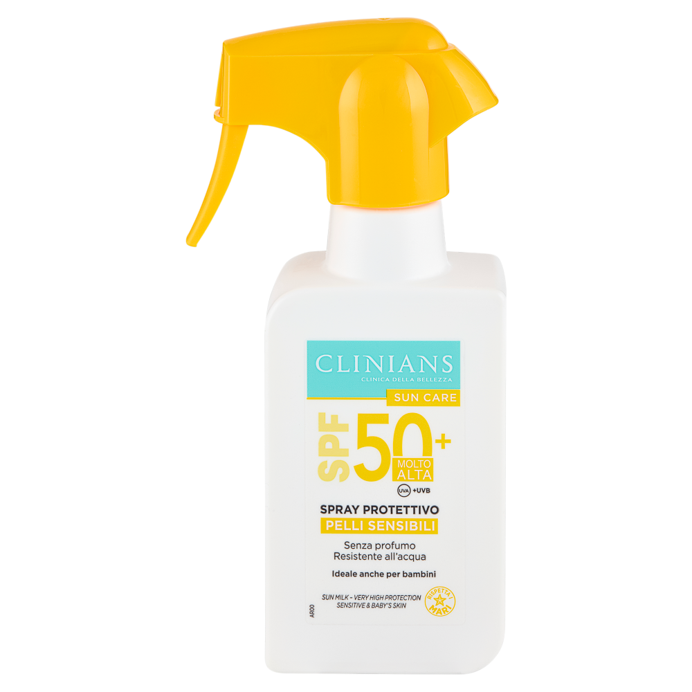 Clinians Sun Care Spray Protettivo Pelli Sensibili SPF 50+ Molto Alta 250 mL